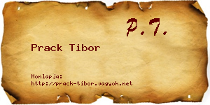 Prack Tibor névjegykártya